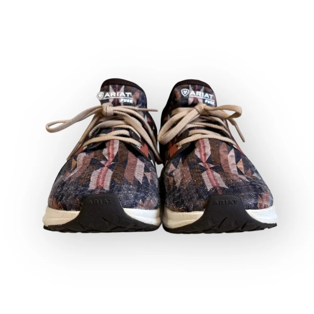 Ariat Women’s Fuse Sneakers Southwest Aztec Print Running Shoes Sz 8B Western - Picture 3 of 10